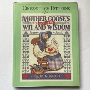 Mother Gooses Words of Wit and Wisdom Cross Stitch Pattern Book Samplers